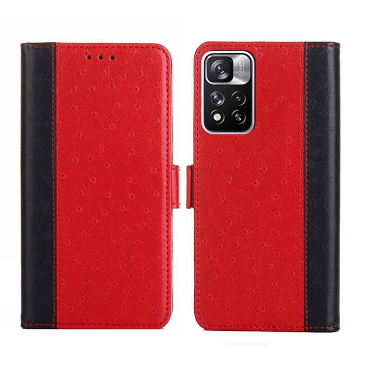 

For Xiaomi Redmi Note 11 Pro 5G / Note 11 Pro+ 5G Ostrich Texture Flip Leather Phone Case(Red)