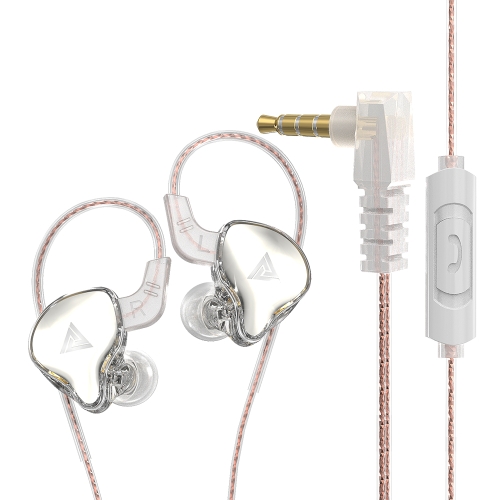 

QKZ AK6 DAY In-ear Wire-controlled Subwoofer Phone Earphone with Mic(Transparent White)