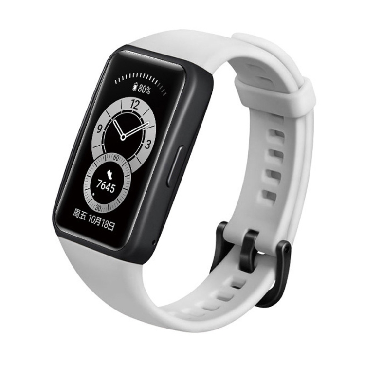 

For Huawei Band 6 Silicone Watch Band(White)