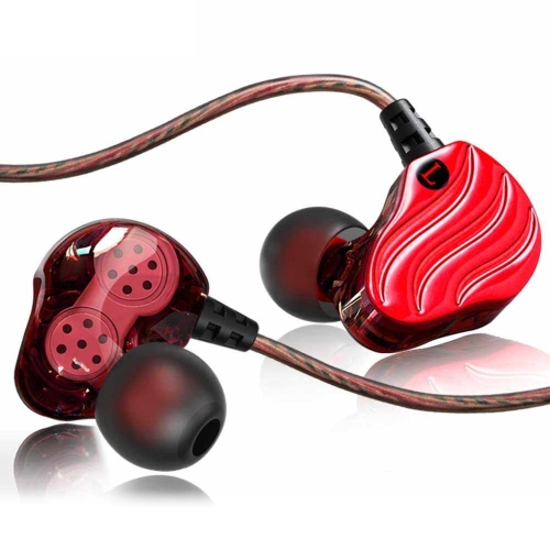 

QKZ S200 In-ear Dual Dynamic HIFI Subwoofer Running Earphone(Red)