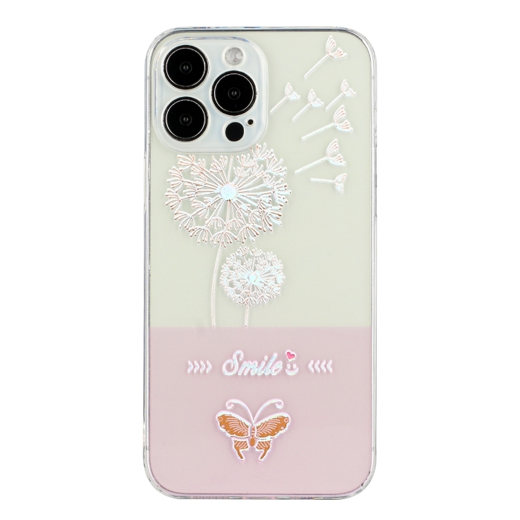 

Bronzing Butterfly Flower Phone Case For iPhone 12 Pro(Dandelions)