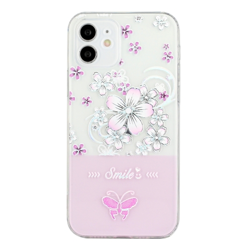 

For iPhone 11 Bronzing Butterfly Flower Phone Case (Cherry Blossoms)