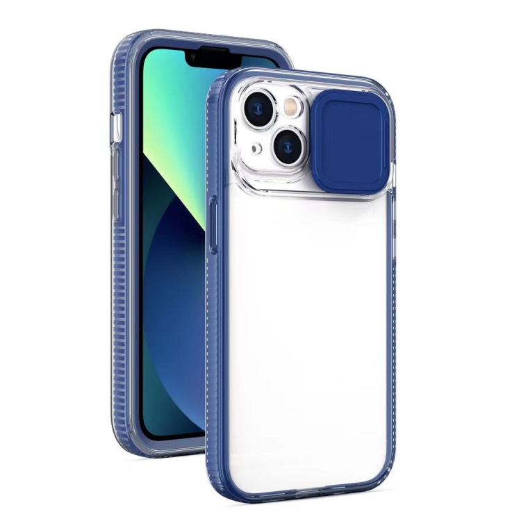 

Sliding Camera Phone Case For iPhone 12 Pro Max(Navy Blue)