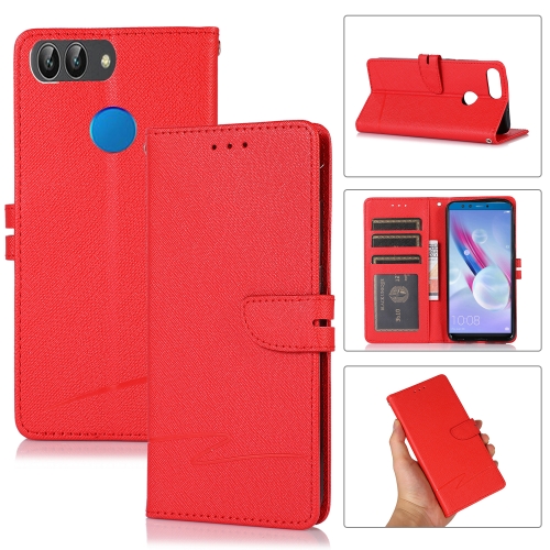 

For Honor 9 Lite Cross Texture Horizontal Flip Leather Phone Case(Red)