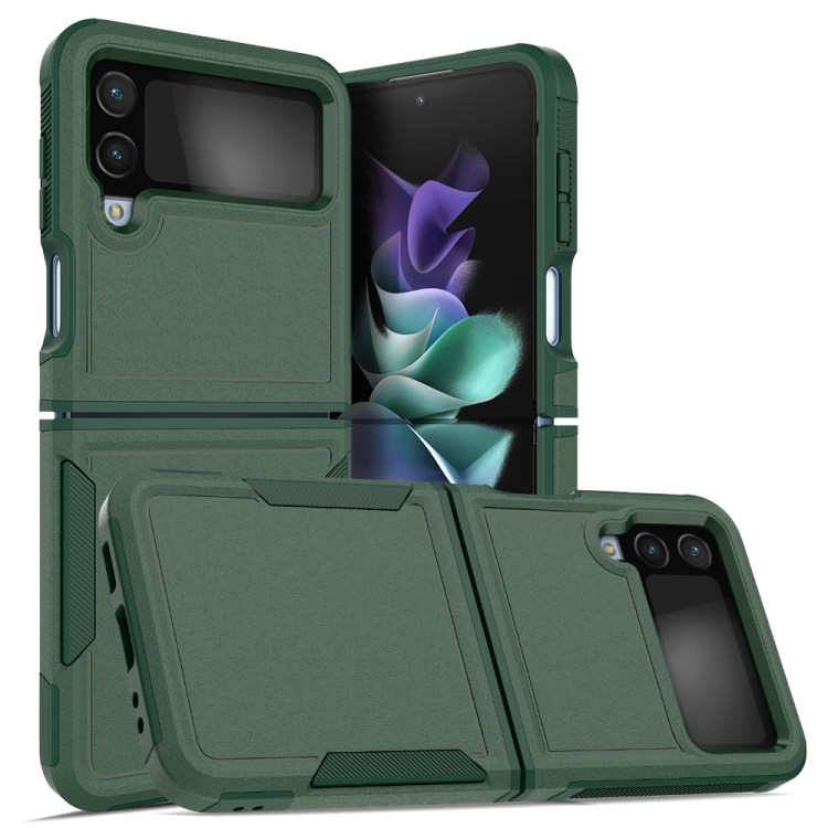 

For Samsung Galaxy Z Flip4 PC + TPU Phone Case(Dark Green)