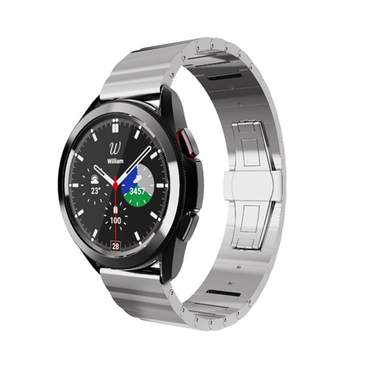 

For Samsung Galaxy Watch 5 Pro 45mm Steel Watch Band(Silver)