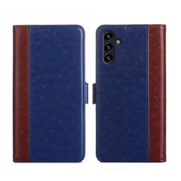 

For Samsung Galaxy A13 5G Ostrich Texture Flip Leather Phone Case(Blue)