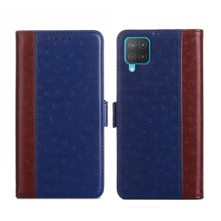 

For Samsung Galaxy M12 / F12 Ostrich Texture Flip Leather Phone Case(Blue)