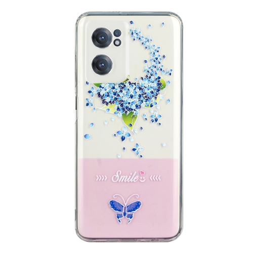 

For OnePlus Nord CE 2 5G Bronzing Butterfly Flower Phone Case(Hydrangea)