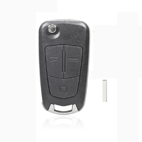 

For Opel Car Foldable Blade Key Case with Screw Hole, Style:3-button HU100 without Slot
