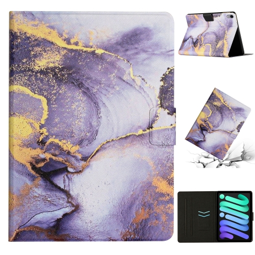 

Marble Pattern Smart Leather Tablet Case For iPad mini 6(Purple)