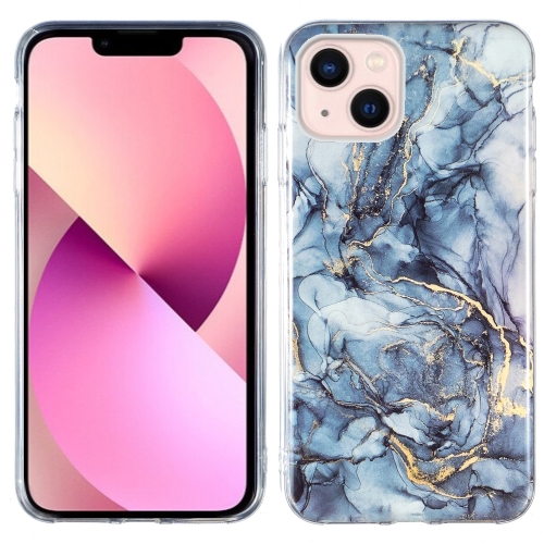 

For iPhone 14 Plus IMD Marble TPU Phone Case (Grey)