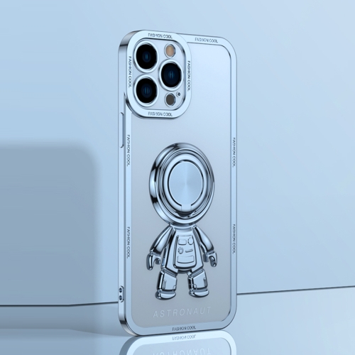 

For iPhone 13 Pro Max Electroplate Astronaut Holder Phone Case (Sierra Blue)