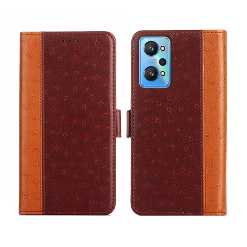 

For Realme GT Neo2 5G Ostrich Texture Flip Leather Phone Case(Brown)