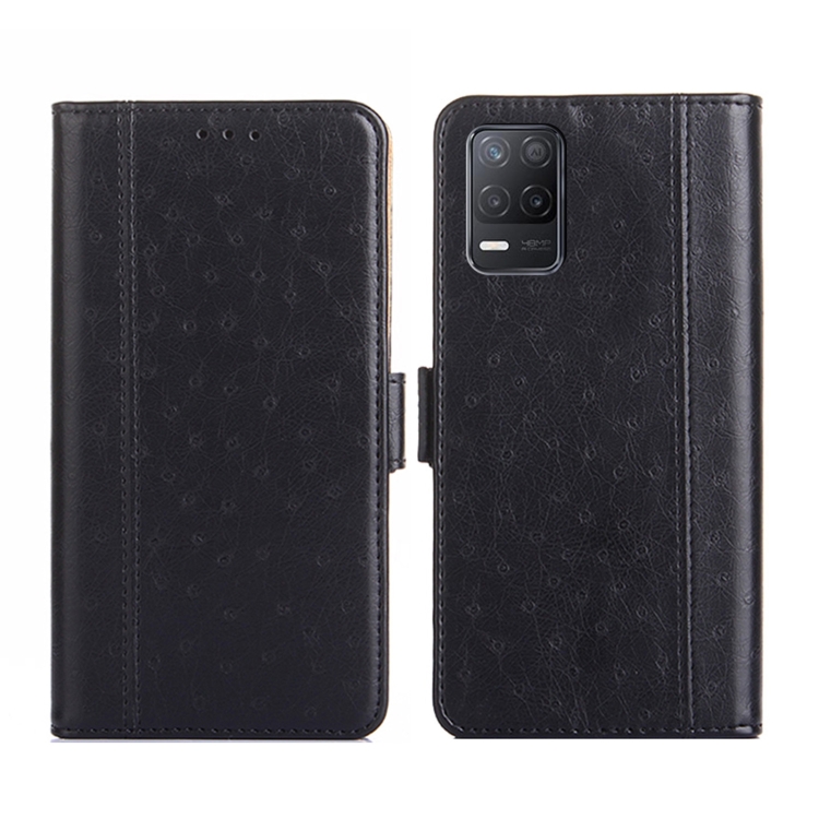 

For Realme V13 5G Ostrich Texture Flip Leather Phone Case(Black)