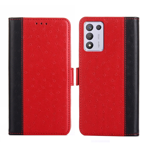 

For OPPO K9s / Realme Q3s Ostrich Texture Flip Leather Phone Case(Red)