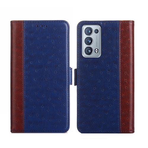 

For OPPO Reno6 Pro+ 5G Ostrich Texture Flip Leather Phone Case(Blue)