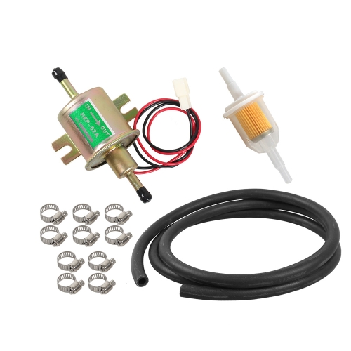 

11 in 1 Car Modification HEP-02 DC12V Electronic Fuel Pump Oil Pipe Filter Kit