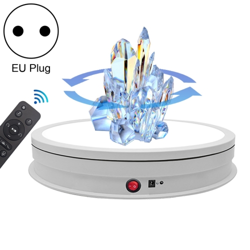 

42cm LED Light Electric Rotating Display Stand Turntable, Power Plug:EU Plug(White)