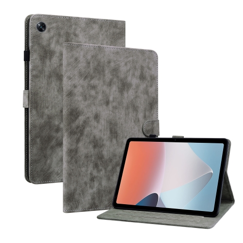 

For OPPO Pad Air Tiger Pattern PU Tablet Case(Grey)