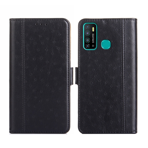 

For Infinix Hot 9 / Note 7 Lite Ostrich Texture Flip Leather Phone Case(Black)