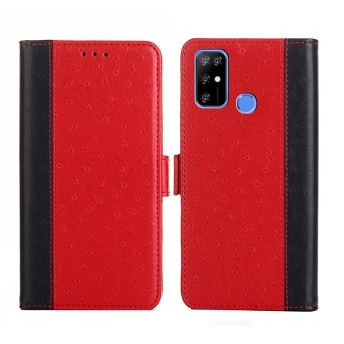 

For Doogee X96 Pro Ostrich Texture Flip Leather Phone Case(Red)