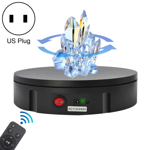 

30cm Charging Rotating Display Stand Video Shooting Turntable, Load: 100kg, Power Plug:US Plug(Black)