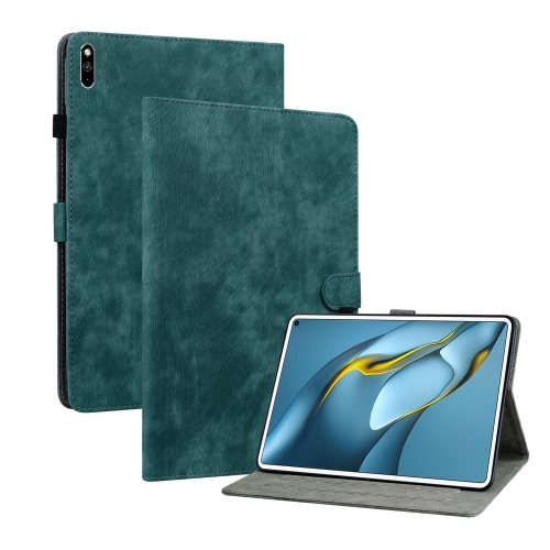 

For Huawei MatePad Pro 10.8 2021/2018 Tiger Pattern PU Tablet Case(Dark Green)