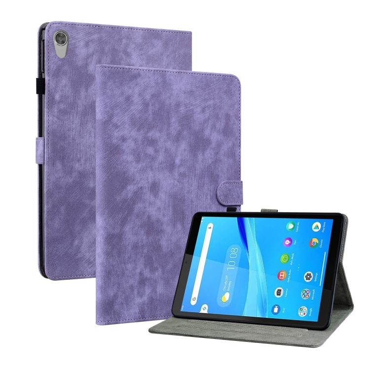 

For Lenovo Tab M8 HD Tiger Pattern PU Tablet Case(Purple)