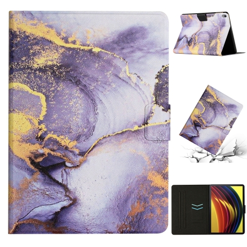 

For Lenovo Tab P11 Marble Pattern Smart Leather Tablet Case(Purple)