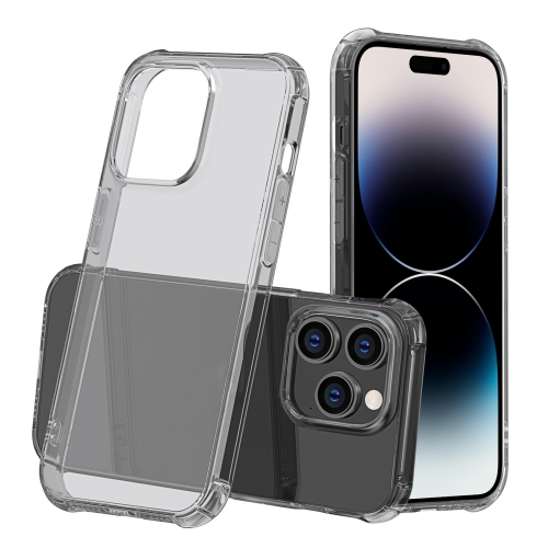 For iPhone 14 Pro Rhino Shield Series TPU Shockproof Phone Case(Transparent  Black)