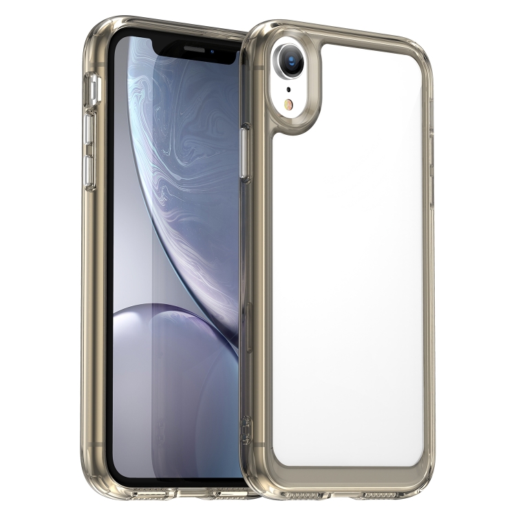 

Colorful Series Acrylic + TPU Phone Case For iPhone XR(Transparent Grey)