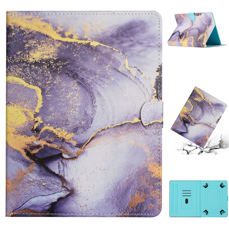 

For 7 inch Tablet Marble Pattern Leather Tablet Case(Purple)