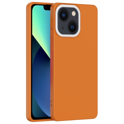 

For iPhone 14 Eagle Eye Lens Oily Feel TPU + PC Phone Case (Brown)