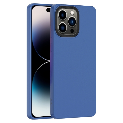 

For iPhone 14 Pro Max Eagle Eye Lens Oily Feel TPU + PC Phone Case (Sapphire Blue + Black)