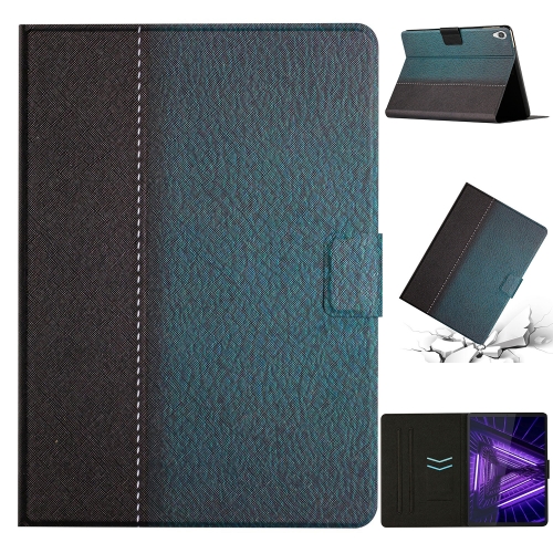 

For Lenovo Tab M10 HD 2nd Gen Stitching Solid Color Smart Leather Tablet Case(Green)