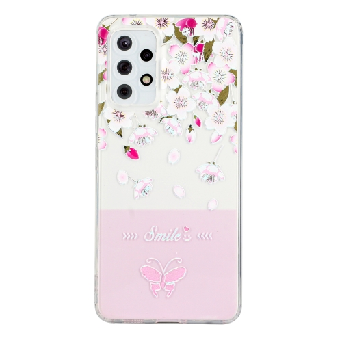 

For Samsung Galaxy A32 4G Bronzing Butterfly Flower Phone Case(Peach Blossoms)