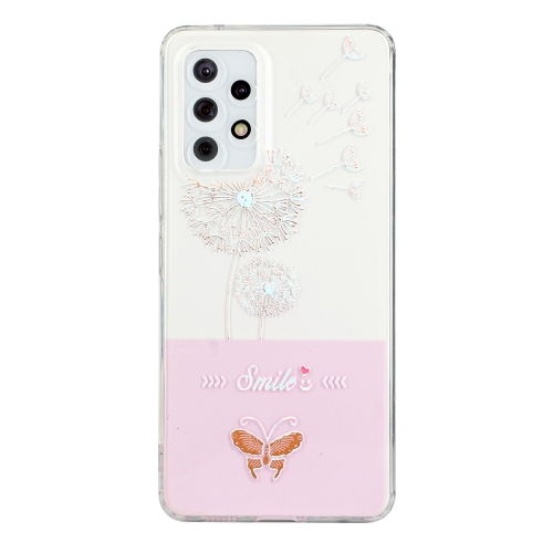 

For Samsung Galaxy A72 4G / 5G Bronzing Butterfly Flower Phone Case(Dandelions)