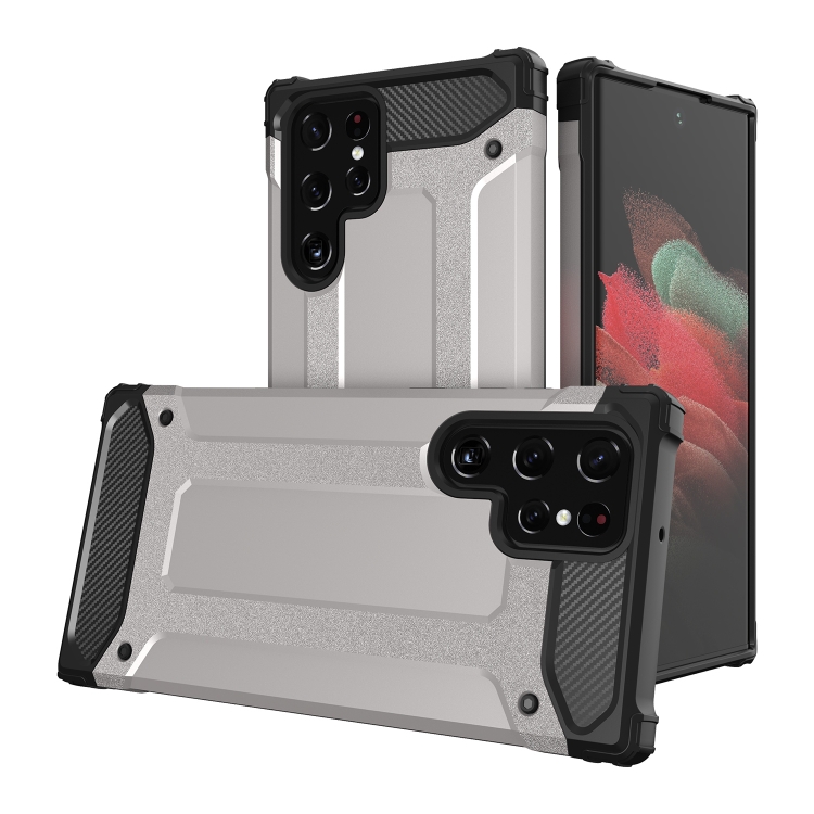 

For Samsung Galaxy S22 Ultra 5G Magic Armor TPU + PC Phone Case(Silver)