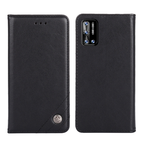 

For Doogee N40 Pro Non-Magnetic Retro Texture Horizontal Flip Leather Phone Case(Black)