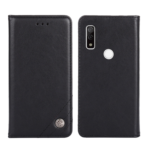 

For Fujitsu Arrows WE-F-51B Non-Magnetic Retro Texture Horizontal Flip Leather Phone Case(Black)