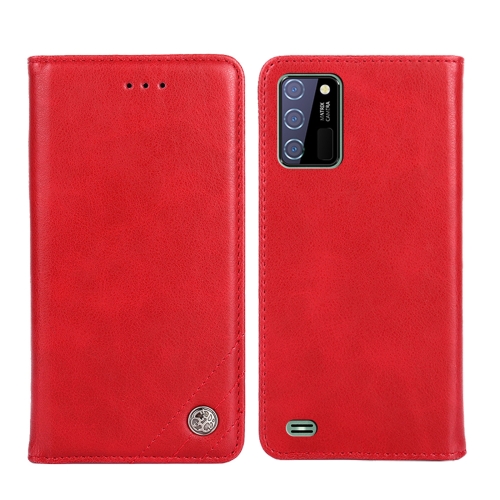 

For OUKITEL C25 Non-Magnetic Retro Texture Horizontal Flip Leather Phone Case(Red)