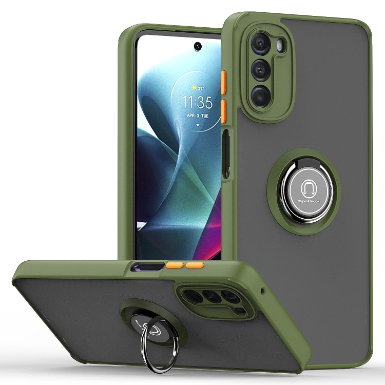 

For Motorola Moto G 5G 2022 Q Shadow 1 Series TPU and PC Phone Case(Army Green)