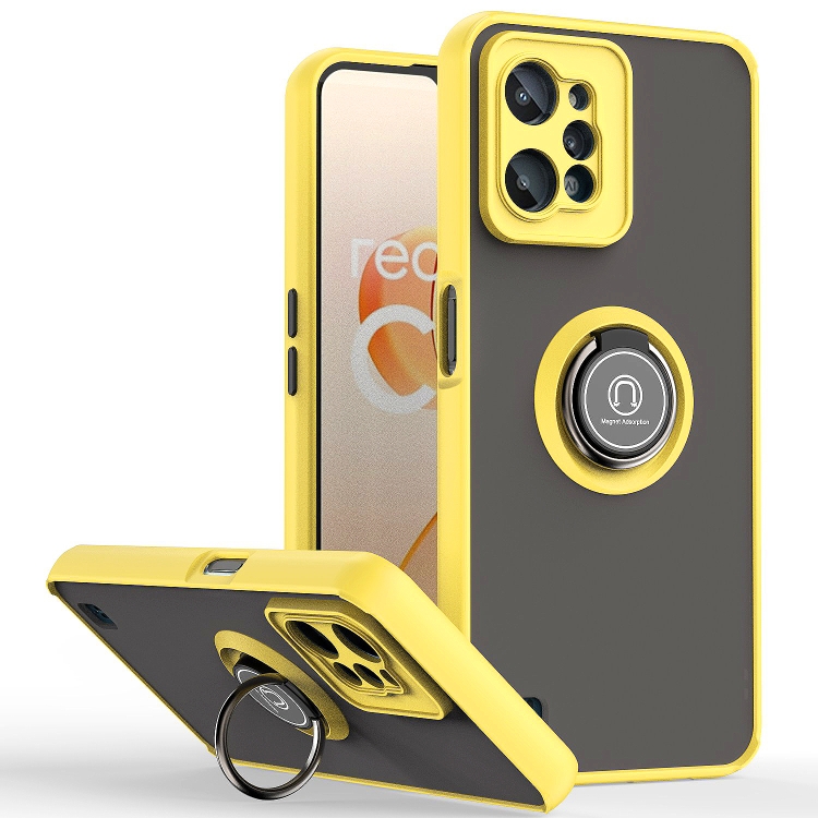 

For Realme C31 Q Shadow 1 Series TPU and PC Phone Case(Yellow)