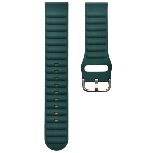 

18mm Universal Single Color Silicone Watch Band(Dark Green)