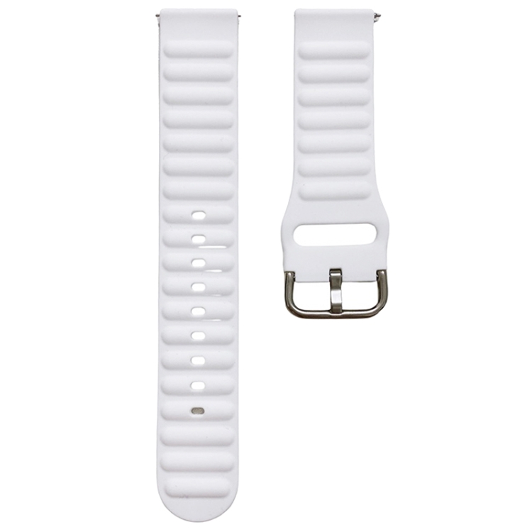 

20mm Universal Single Color Silicone Watch Band(White)