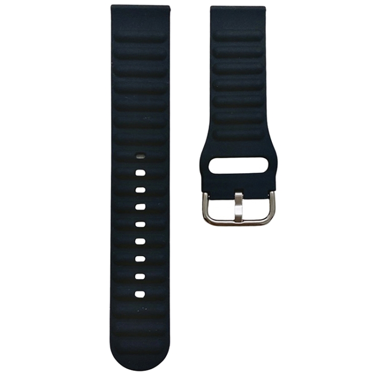 

22mm Universal Single Color Silicone Watch Band(Black)