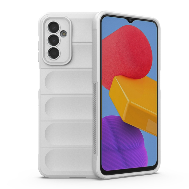 

For Samsung Galaxy M13 4G Magic Shield TPU + Flannel Phone Case(White)