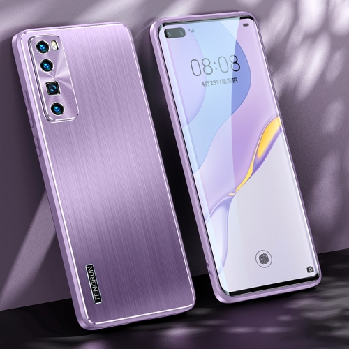 

For Huawei nova 7 Pro 5G Brushed Texture Shockproof Phone Case(Light Purple)