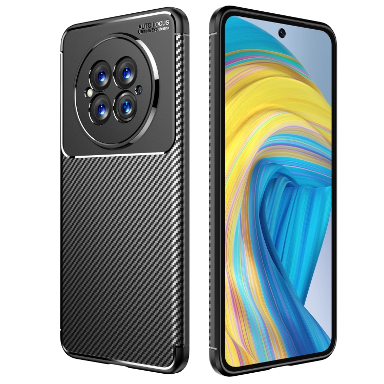 

For Huawei Mate 50 Carbon Fiber Texture Shockproof TPU Phone Case(Black)